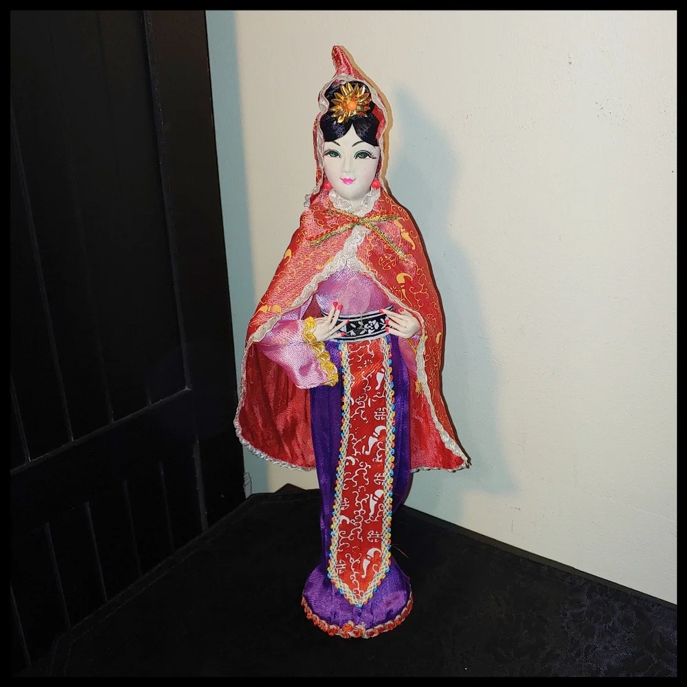 Vintage Asian Cloth Doll, Late 1960s